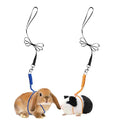 Handmade Figure 8 Harness and Leash for Ferrets/Guinea Pigs/Rats | Adjustable, Lightweight & Safe | Fits Small Animals: Bunnies/Bearded Dragons/Chinchillas/Reptiles/Birds/Squirrels/Rabbits - color: Blue+Orange