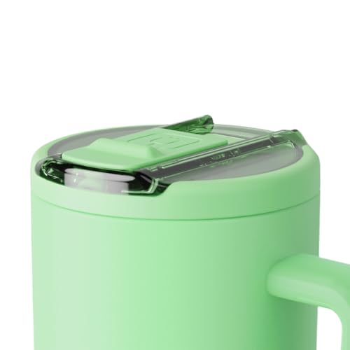 BrüMate Era Flip 40oz Tumbler with 100% Leakproof Covered Straw Lid | Hygienic Covered Straw | Insulated Stainless Steel Water Bottle with Handle | Cup Holder Friendly | BPA-Free (Kiwi) - color: Kiwi, size: 40 Ounces