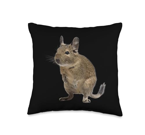Funny Degu Octodon Degus Accessory Rodent Saying Throw Pillow - size: 16x16