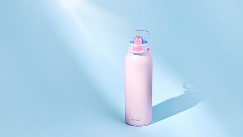 Ello Pop & Fill Insulated Stainless Steel Water Bottle with Quick Fill Lid, Leakproof Locking, Sip or Chug Spout, BPA-Free, Double Wall Vacuum Insulated for Sports, Travel & School- 22oz / 32oz / 40oz - color: Heavenly Hues, style: 22oz