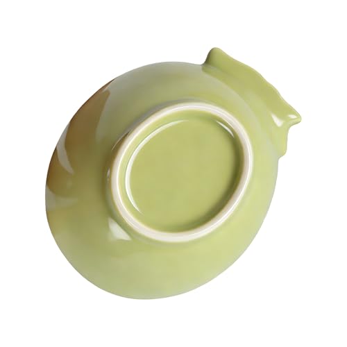 Small Guinea Pig Food Bowl Cute Ceramic Hamster Water Bowl Ferret Rat Chinchilla Rabbit Feeding Dish Young Animal Feeder (Avocado Green) - color: Avocado Green