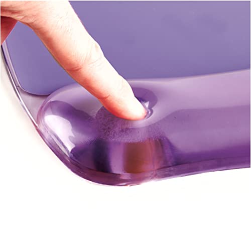 Fellowes Crystals Gel Mouse Pad with Wrist Rest - Purple (91441) (Pack of 4) - color: Purple, size: 9.1L x 7.9W inches (Pack of 4)