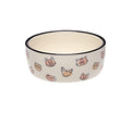 Pearhead Ceramic Cat Bowl, Holds 12 oz, Cute Cat Face Design - color: Blush Cat Faces, size: Single Bowl