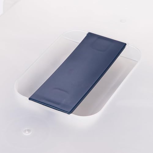 IRIS USA Large Front Door Cat Litter Box, Walk-in Entry, Navy | Senior Cats, Private Enclosure Design, Flip Door Access, Covered Walk-Through, Privacy Hood, Contained Environment - size: Split Hooded