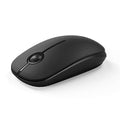 VssoPlor Wireless Mouse, 2.4G Slim Computer Laptop Mouse, Black | Portable Mouse, Plug & Play USB Nano Receiver, Quiet Silent Optical Mice for Notebook, PC, Laptop, Computer, Windows, Mac - color: Black