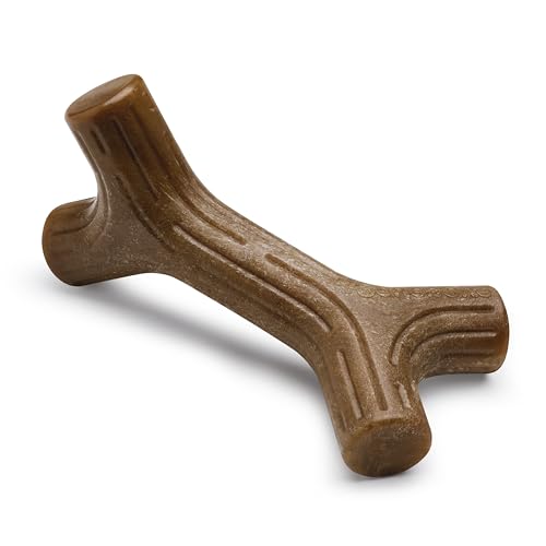 Benebone Bacon Stick Durable Dog Chew Toy for Aggressive Chewers, Real Bacon, Made in USA, Medium - color: Dark Brown, size: Medium