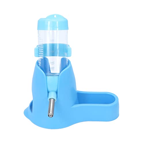 Wontee 3 in 1 Hamster Water Bottle with Food Bowl Hideout Base, 80ML, Blue | Water dispenser, food container, hideout, stable base, easy to refill, for glass tank/cage, dwarf hamster/mouse/gerbil, 2.7oz - color: Blue, size: 80ML