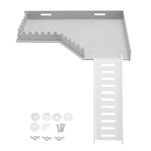 Asixxsix Hamster, Injection Plastic Climbing Ladder Toy for Squirrel Guinea Pig Gerbil, Multipurpose Hamster Ladder for Small Animals, Increase Activity Space (L Shape)
