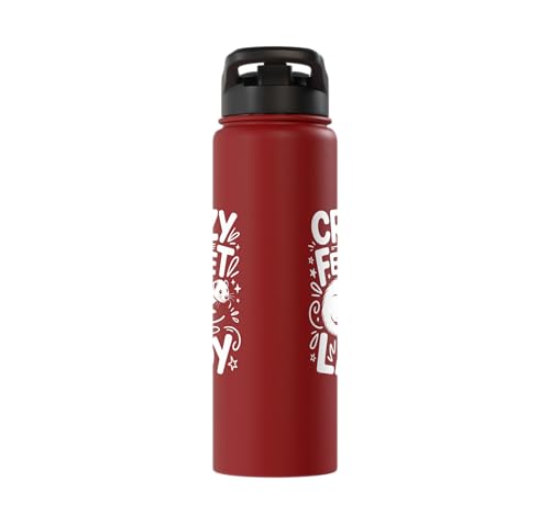 Crazy Ferret Owner Women Ferrets Stainless Steel Insulated Water Bottle - color: Red