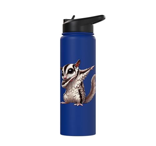 Sugar Glider, Dabbing | Kids, Girls, Boys | Sugar Glider Stainless Steel Insulated Water Bottle - color: Royal Blue