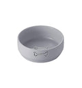 6.5" Ceramic Dog Bowl Pet Feeding Bowl 20oz (Goose Grey, 6.5 / Large) - color: Goose Grey
