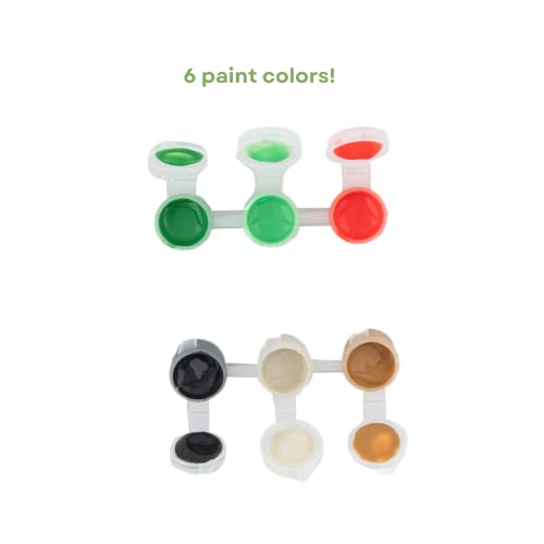 Minecraft Paint Your Own Figurines Craft Kit for Kids, 2 Ceramic Figures | Minecraft Wolf & Creeper Painting Art Set, 6 Paints, 2 Brushes, DIY Arts & Crafts, Paint Set, Coloring for Kids - style: Minecraft: Creeper and the Wolf