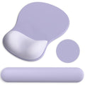 Ergonomic Mouse Pad with Wrist Rest and Keyboard Wrist Rest, Gel Mousepad | Wrist Rest for Computer Keyboard, Pain Relief, Non-Slip PU Base, Mouse Pad with Wrist Support for Gaming, Office, Purple - color: Purple