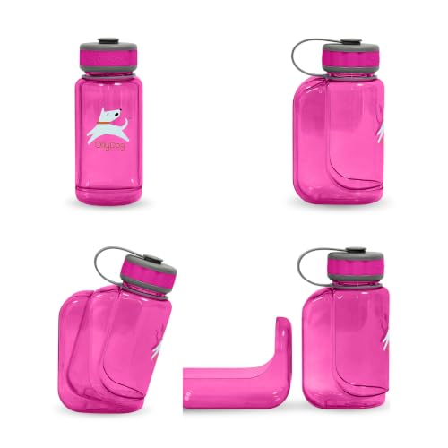 OllyDog OllyBottle Tritan Water Bottle with Detachable Dog Bowl | BPA Free Leakproof | 20oz | Share Water with Your Dog | Hiking Travel Camping (600ML, Hot Pink) - color: Hot Pink, size: 600ML