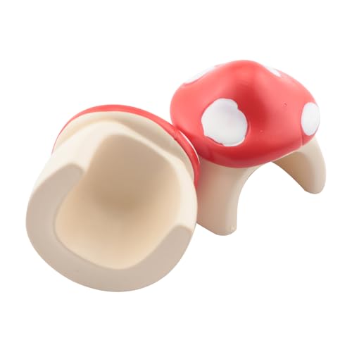 8PCS Resin Mini Mushroom Hideouts Bead Jumping Hermit Crab Cute Hiding Decorations 1x1x0.9 Inches Reptile Pet Accessories Garden Landscaping Miniature Model Decor
