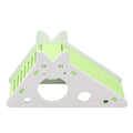 Colorful Pet Hamster House with Stair and Slides Odorless Wooden Home DIY Hideout Exercise Toys Living for Squirrels Gerbils Hamsters Golden Bears Small Animals (Green) Bedding - color: Green