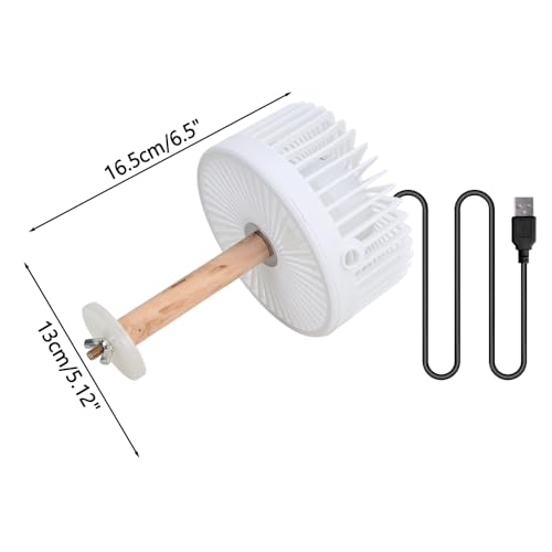 Quiet Pet Cage Fan, USB Small Animal Cooling Fan with Chew Proof Cord, 2 Speeds External Fan for Rabbit Guinea Pig Chinchilla Cage, Summer Ventilation