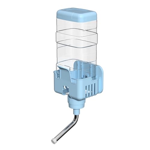 Small Animal Water Bottle for Cage, 30oz No Drip Automatic Pet Water Dispenser for Rabbit, Guinea Pig, Chinchilla, Ferret, Bunny, Squirrel, Hedgehog, Dog (Blue, Large) - color: Blue, size: Large