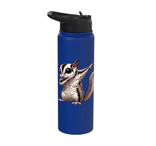 Sugar Glider, Dabbing | Kids, Girls, Boys | Sugar Glider Stainless Steel Insulated Water Bottle - color: Royal Blue