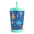 SANDJEST Sea Animals Insulated Sippy Tumbler 12 Oz, Gift for Birthday, Christmas & Back to School - color: Sea Animal