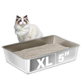 Stainless Steel Litter Box,XL Metal Litter Box for Cat, Large Metal Litterbox for Kitty, Easy Clean, Non Stick No Smell - size: 1 pack-XL(22.4"x14.5"x5.1")