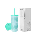 Simple Modern Iced Coffee Tumbler, Insulated | 24oz | Tie Dye | Reusable Stainless Steel Cup, Travel Mug, Water Bottle with Straw | Cupholder Friendly & Spill Resistant, Ocean Tide - color: Pattern: Ocean Tide, size: 20 Ounces