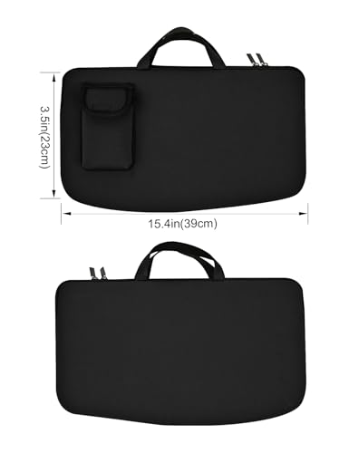 Portable Keyboard Sleeve for Logitech MK670/Wave Keys Ergonomic Keyboard | Keyboards Travel Bag,Shockproof Waterproof Dustproof Protective Neoprene Sleeve Case(Bag Only) - color: Black