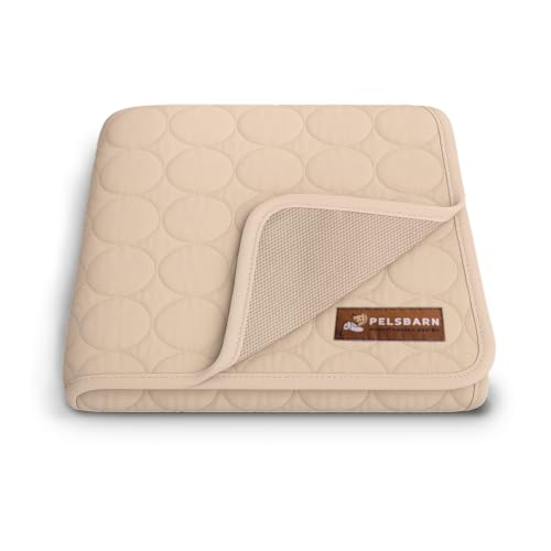 Dog Cooling Mat, Ice Silk Self-Cooling Pad, Light Beige, XL - color: Light Beige, size: Extra Large