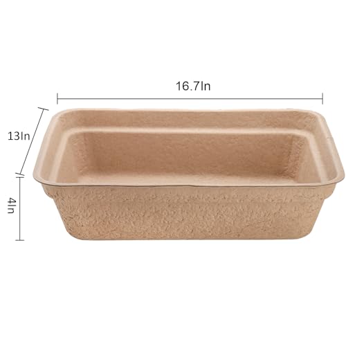 WUWEOT 8 Pack Disposable Cat Litter Box, Paper Cat Litter Tray Pet Litter Pan, 16.7" X 13" X 4" Travel Small Animal Clean Sifting Potty for Indoor Outdoor, Hamster, Guinea Pig, Mice, Bunny