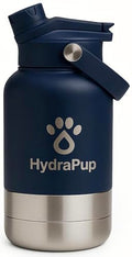 32oz Insulated Water Bottle with Dog Bowls – Human & Pet Shared Use, Stainless Steel Leakproof Travel Bottle (Navy Blue) - color: Navy Blue