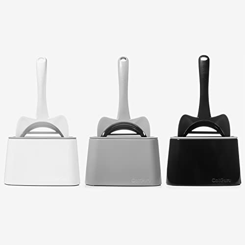 CatGuru Premium Cat Litter Scoop Holder – Heavy-Duty Scooper Storage Caddy, Scoop Stand for Kitty Litter Box, Fits Most Cat Litter Scoops (Gray) - color: Gray