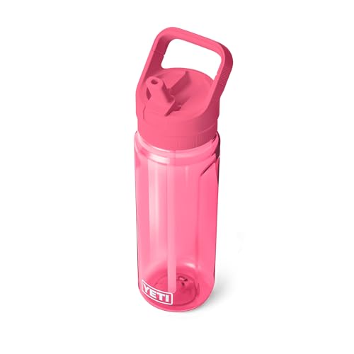 YETI Yonder 750 ml/25 oz Water Bottle with Yonder Straw Cap, Tropical Pink - color: Tropical Pink, size: 25 Ounces