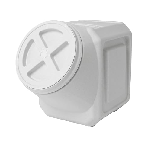 Vittles Vault Traditional Pet Food Storage Container For Dog Kibbles/Bird Seed/Oatmeal/Rice/Flour/Cereal, BPA Free Plastic, Sealed Airtight For Cat Food, Up To 60 lb, Made in USA, With Scoop, Gray - size: 60 Pounds