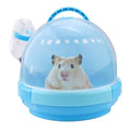 Blue Portable Hamster Carrier with Water Bottle & Handle, Breathable Guinea Pig Travel Cage, Pet Small Animal Carrier Carrying Case for Gerbils Mice Hedgehog Outgoing Transport (7" x 6.2") - color: Blue