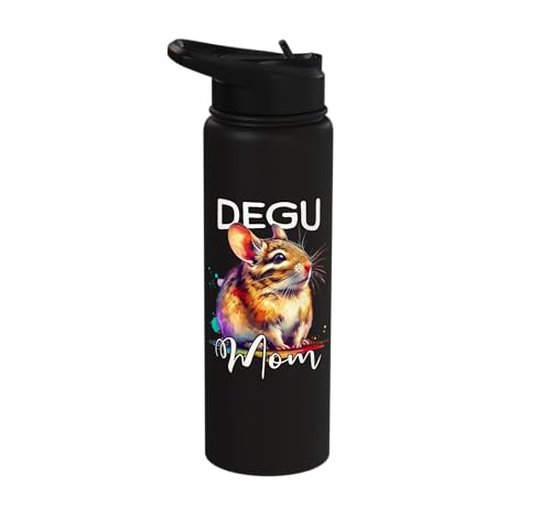 Degu Mom Degu Stainless Steel Insulated Water Bottle - color: Black