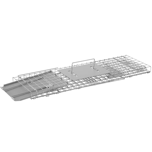 VEVOR Live Animal Cage, 24" x 8" x 8" Humane Cat Cage Galvanized Iron, Folding Animal Cage with Handle - size: 24" x 8" x 8"