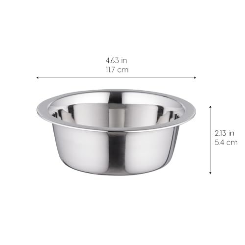 IRIS USA Stainless Steel Pet Bowls, 16 oz, 5 Pack | Stainless Steel Bowls for Cats, Dogs, Kittens, Puppies, Durable, Easy to Clean