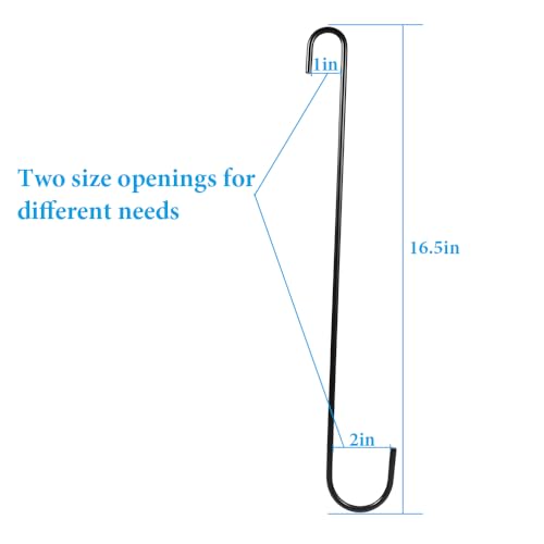 Vindar 3 Pack 16.5 Inches Bird Feeder Hook Extra Large S Hooks Heavy Duty Hooks Hangers for Tree Branch, Bird Feeder, Hummingbirds Feeders, Bird House, Office, Wind Chimes, Lanterns, Gardening Tools - color: 3 Pack 16.5 inches