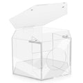 Kalekey Acrylic Hamster Sand Bath Box, Splash-Proof | Transparent acrylic box with magnetic flip lid & anti-kick baffle. Perfect for Syrian/dwarf hamsters. Easy-clean, 7.9*5.9*4.3