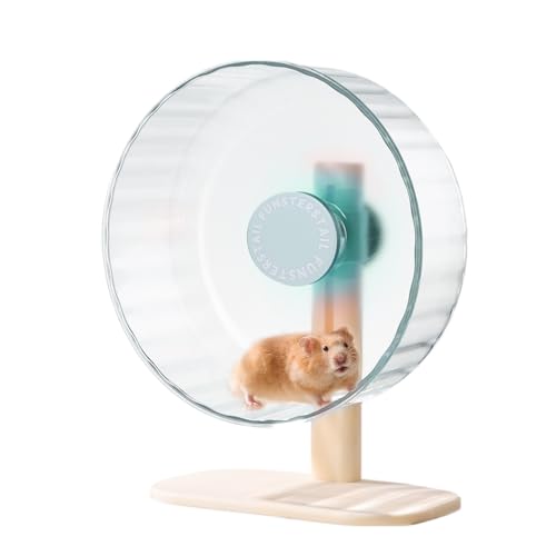 Super Silent Hamster Wheel 10.4 Inch, Magnetic Large Rat Wheel for Chinchilla, Gerbil, Guinea Pig, Cat, Mouse, Sugar Glider and Dwarf, Syrian Hamster Accessories (Salt Blue) - color: Salt Blue, size: Medium(10.4inch)