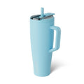 BrüMate Era Flip 40oz Tumbler with 100% Leakproof Covered Straw Lid | Hygienic Covered Straw | Insulated Stainless Steel Water Bottle with Handle | Cup Holder Friendly | BPA-Free (Glacier) - color: Glacier, size: 40 Ounces