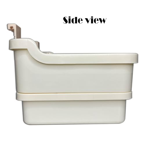 kathson Extra Large Rabbit Litter Box Trainer Rabbit Toilet Small Animal Potty Bunny Litter Pan Box for Adult Guinea Pig Rats Chinchilla Ferret Galesaur (White) - color: White