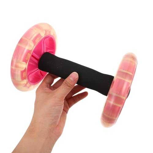 Kisangel 2pcs Dual Ab Roller Wheel, Abdominal Dumbbell Equipment | Sponge Handles for Core Workout Fitness Training Tool for Home Gym Men and Women