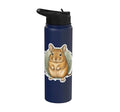 Degu Watercolor Circle Stainless Steel Insulated Water Bottle - color: Navy Blue