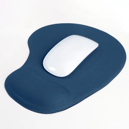 Ergonomic Mouse Pad with Wrist Rest, Gel Wrist Support Mousepad, Pain Relief Laptop Computer Mouse Pad, Non-Slip Mouse Pads for Office & Home (Blue) - color: Blue