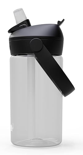 CamelBak Thrive Flip Straw Kids Water Bottle with Bite Valve, Tritan Renew Design for School and Travel, 14oz, Clear - color: Clear