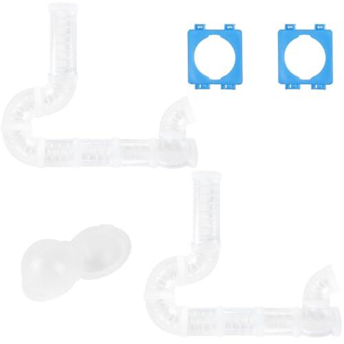 DIY Hamster Tunnel Adventure External Pipe, Transparent Connection Track Rat Toy Hamster Cage Accessories for Small Animals Sports Expand Space (White) - color: White