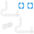 DIY Hamster Tunnel Adventure External Pipe, Transparent Connection Track Rat Toy Hamster Cage Accessories for Small Animals Sports Expand Space (White) - color: White