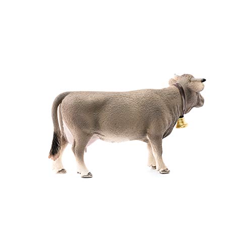 Schleich Farm World - Braunvieh Cow Toy Figurine - Kids Ages 3+ | 13874 | Farm Animal Figurine, Realistic Animal Toys, Barn Toy for Kids 3+, Screen-Free Imaginative Pretend Play, Montessori Toy - style: Braunvieh Cow