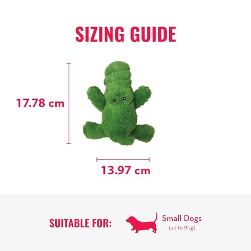 Kong Cozie Ali Alligator Plush Dog Toy, for Small Dogs | Soft Indoor Cuddle Plush Toy with a Squeaker & Minimal Stuffing, Great for Snuggling & Gentle Indoor Play - size: Small, style: Ali the Alligator